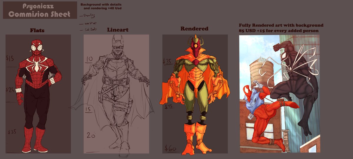 Psyoniczz's tweet photo. Commissions !! 
Here's all the info in one spot !
Payments via PayPal or Cashapp dm for more info !! https://t.co/zJv24IhJlQ