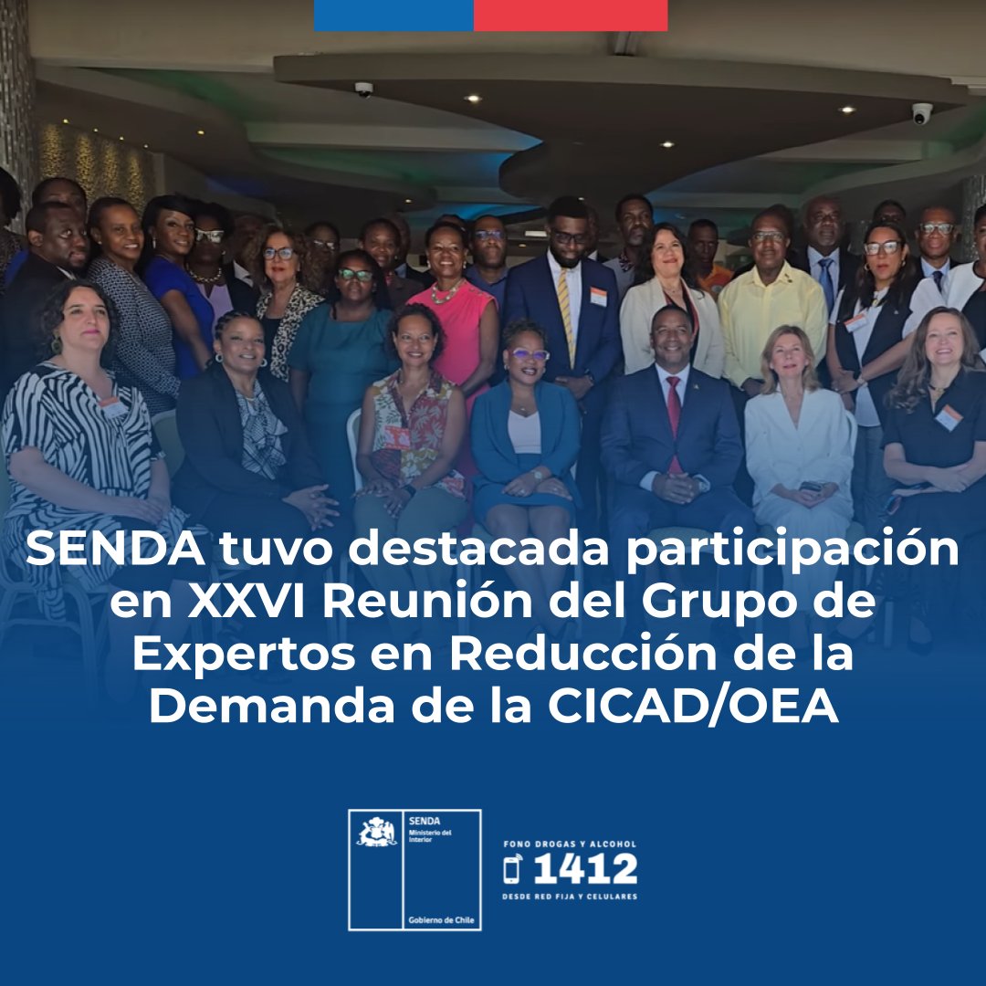 ✅ El encuentro reunió en Barbados a representantes de distintos países para abordar los principales desafíos en prevención y recuperación.

Entérate de más detalles en nuestro sitio web:
▶ senda.gob.cl/noticia/senda-…