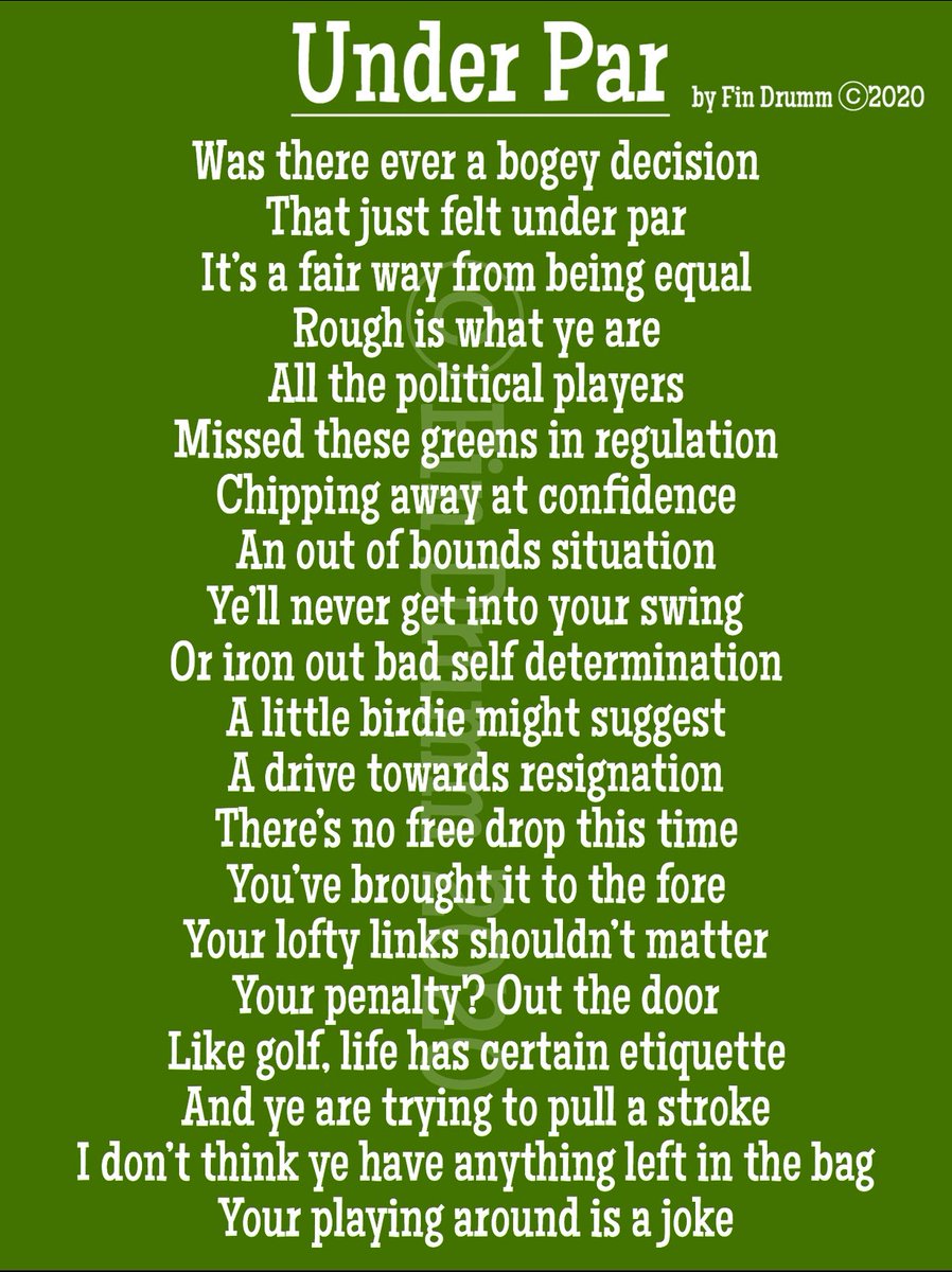 FinDrumm's tweet photo. @NewstalkFM I wrote this at the time #poetry #irishpoet #poem #golfgate https://t.co/oawhZ9luBH
