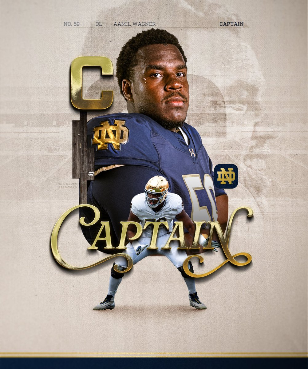 𝐂

2025 Captain Aamil Wagner from Yellow Springs, Ohio 

#GoIrish☘️