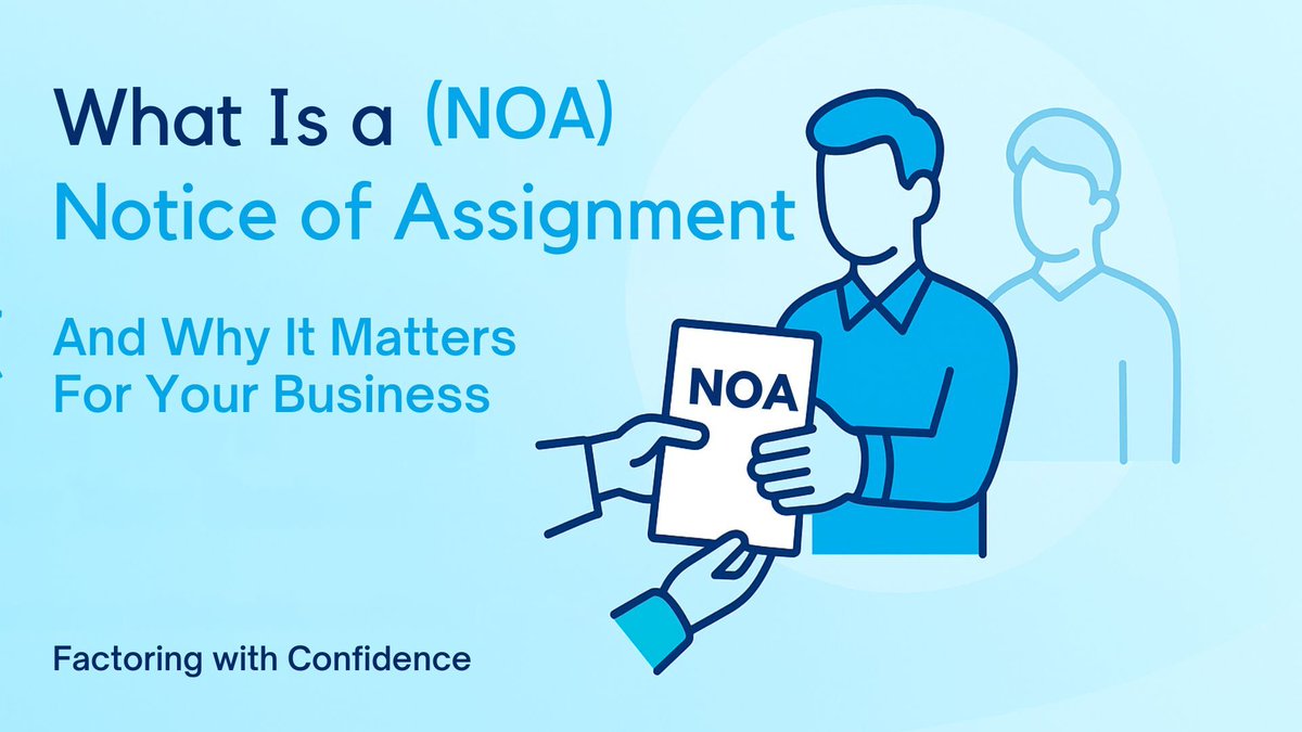 Porter_Cap's tweet photo. Thinking about invoice factoring but unsure what a Notice of Assignment really means? 🤔 Learn more here: https://t.co/u7GZXNk7cG

#InvoiceFactoring #SmallBusinessFunding #PorterCapital #CashFlowSolutions #BusinessFinance #AccountsReceivable #FactoringExplained https://t.co/e1NEXd5YV4