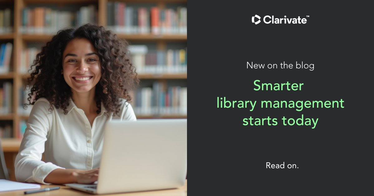 ClarivateAG's tweet image. Scaling smarter: Smarter library management starts today. From reducing workloads to preserving metadata quality, this blog post is packed with insights for library leaders shaping tomorrow’s services. #MetadataManagement #AcademicAI 

Read the blog: ow.ly/WP4Q50WGuib