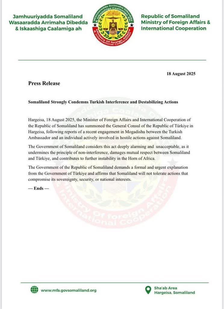 Sultan Wabar is not a warlord or hostile but one of the highest-ranking traditional leaders of the Awdal community.
The people of Awdal are sovereign in their views and future, and no one speaks on their behalf. We represent Awdal in FGS, and 
The Federal Government of Somalia