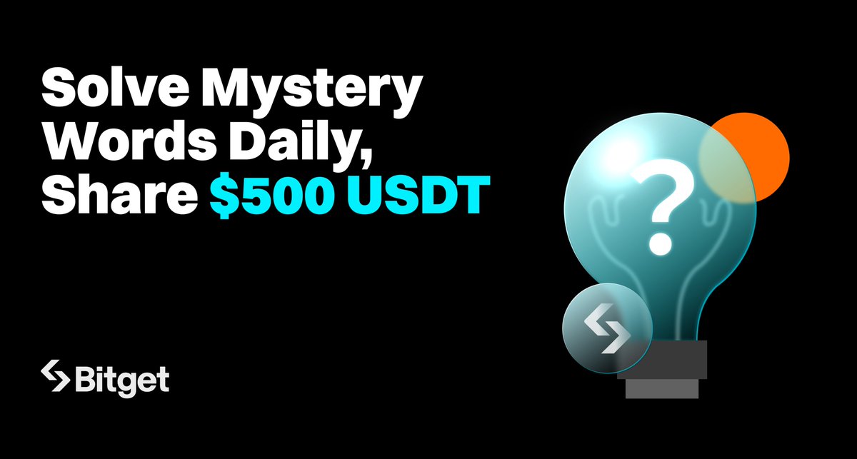 Bitget Africa (@bitgetafrica) on Twitter photo ๐ Weโre excited to introduce Bitget Mystery Words Challenge
๐ฐ Guess the hidden crypto words daily & stay active on TG to win your share of $500 USDT!
To enter:
๐น RT + Follow <a href="/BitgetAfrica/">Bitget Africa</a>
๐น Tag 2 friends
๐น Join TG group โ t.me/BitgetAfricaOfโฆ
Are you ready? ๐ฅ ๐ Weโre excited to introduce Bitget Mystery Words Challenge
๐ฐ Guess the hidden crypto words daily & stay active on TG to win your share of $500 USDT!
To enter:
๐น RT + Follow <a href="/BitgetAfrica/">Bitget Africa</a>
๐น Tag 2 friends
๐น Join TG group โ t.me/BitgetAfricaOfโฆ
Are you ready? ๐ฅ