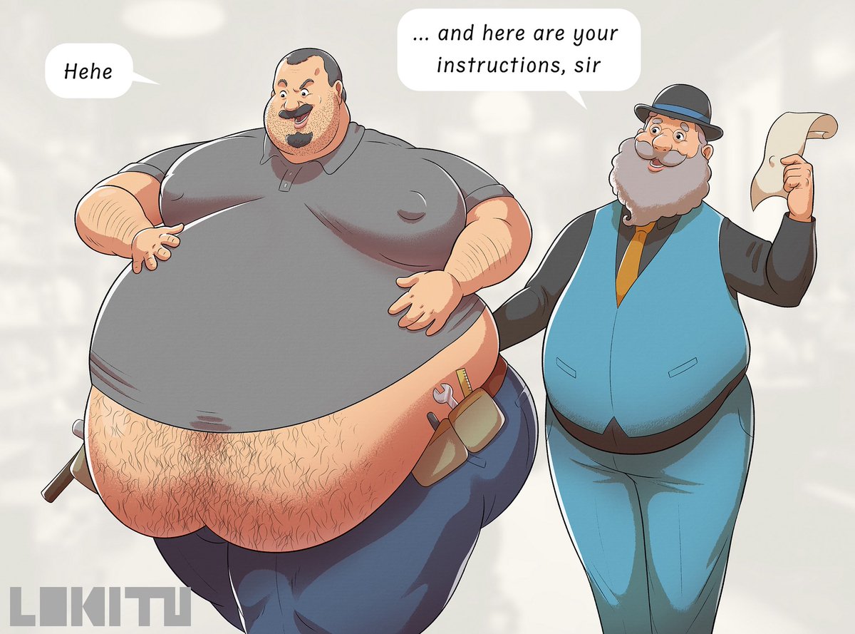 Commission for Mysteries of Me: Transformation complete, he’s now ready for his new hefty life, complete with instructions on how to manoeuvre such huge bulk. 3/3