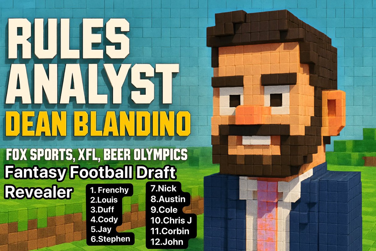 Chris_Corbin1's tweet photo. @DeanBlandino loved having you do our fantasy football draft order reveal. https://t.co/YK6czhS5CO