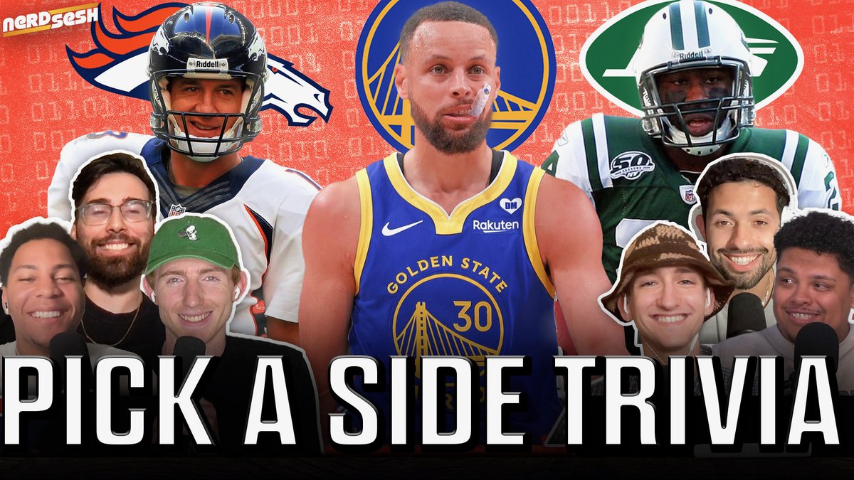 Nerd Sesh (@nerd_sesh) on Twitter photo NEW TRIVIA EPISODE WITH <a href="/pickasidepod/">Pick a Side</a> IS UP!
Can <a href="/joelvmoran/">Joel Moran</a> PROVE his Jets knowledge?
How deep is the Broncos bag for <a href="/haaaaandrew/">Drew Velez</a>?
Will <a href="/DuragRiv/">River Brown</a> and <a href="/JoelDehls/">Dehls</a> fight to the death on camera?
Find out:
youtu.be/xnMZt0njsN8 NEW TRIVIA EPISODE WITH <a href="/pickasidepod/">Pick a Side</a> IS UP!
Can <a href="/joelvmoran/">Joel Moran</a> PROVE his Jets knowledge?
How deep is the Broncos bag for <a href="/haaaaandrew/">Drew Velez</a>?
Will <a href="/DuragRiv/">River Brown</a> and <a href="/JoelDehls/">Dehls</a> fight to the death on camera?
Find out:
youtu.be/xnMZt0njsN8