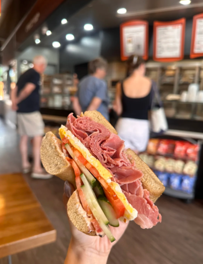 LenaBielkin's tweet photo. Would this stacked deli sandwich be your lunch pick? 🥪 #LunchPick #DeliSandwich #foodie https://t.co/0PbKo0L9zF