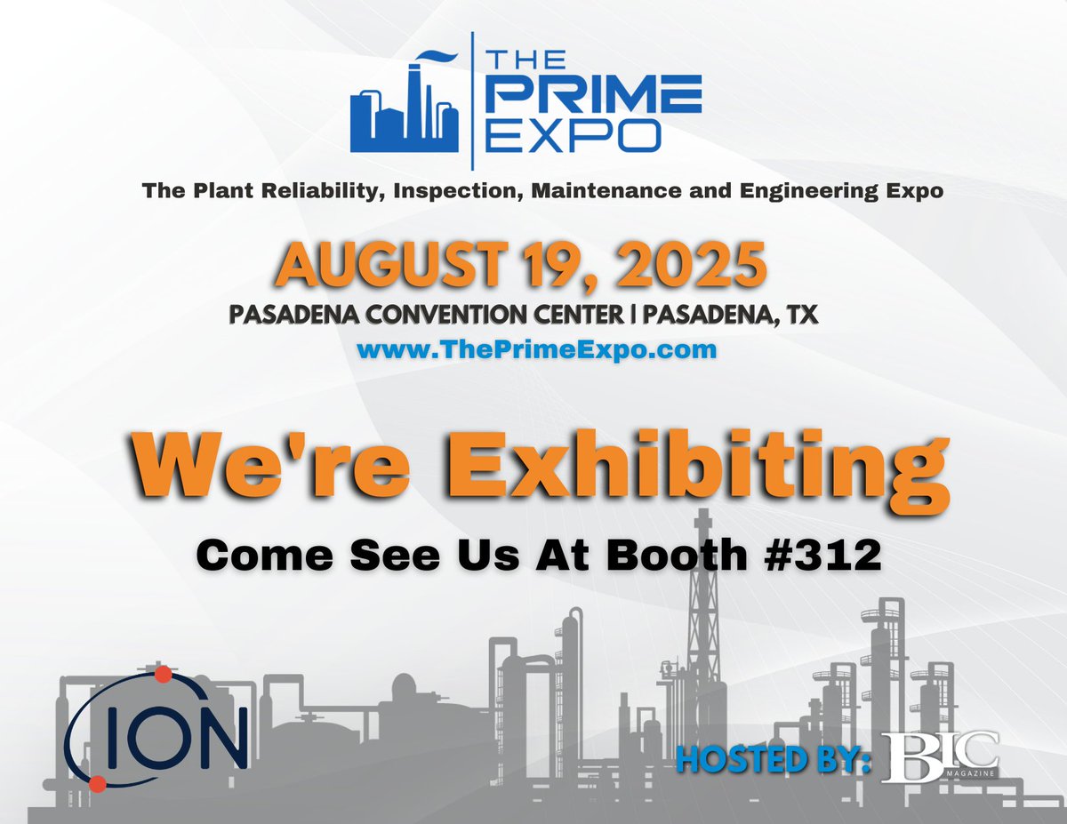 ionscienceusa's tweet image. ION Science® is excited to be exhibiting at The BIC Prime Expo in Pasadena, TX! If you’re attending the expo, come and visit the ION team at booth #312 and see our revolutionary gas detection technology in person.

#IONScience #ION #BICPrime #BIC #Expo #BICAlliance