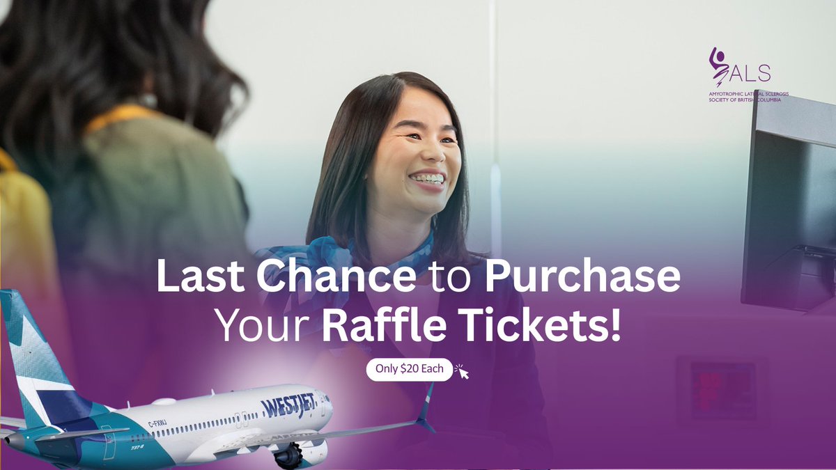 Last call! ✨ WIN one roundtrip flight for two guests to any regularly scheduled and marketed WestJet destination for just $20!* ✈️ Sales close on Aug 19th at 11:59 PM. 🔗 rafflebox.ca/raffle/giftfli…
*Please visit the raffle webpage for complete rules and details.
