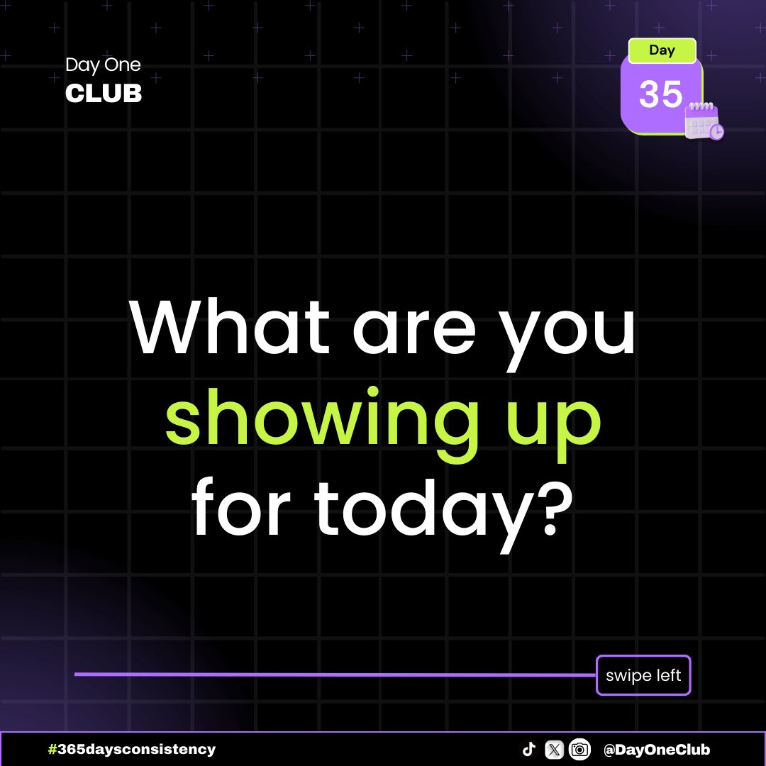 365consistency1's tweet photo. Day 35 of 365 - Mindset 

Let’s kick off the week strong 💪

What are you showing up for today? 

Drop it below 👇 and let’s hold each other accountable. https://t.co/RMOG9TON9q