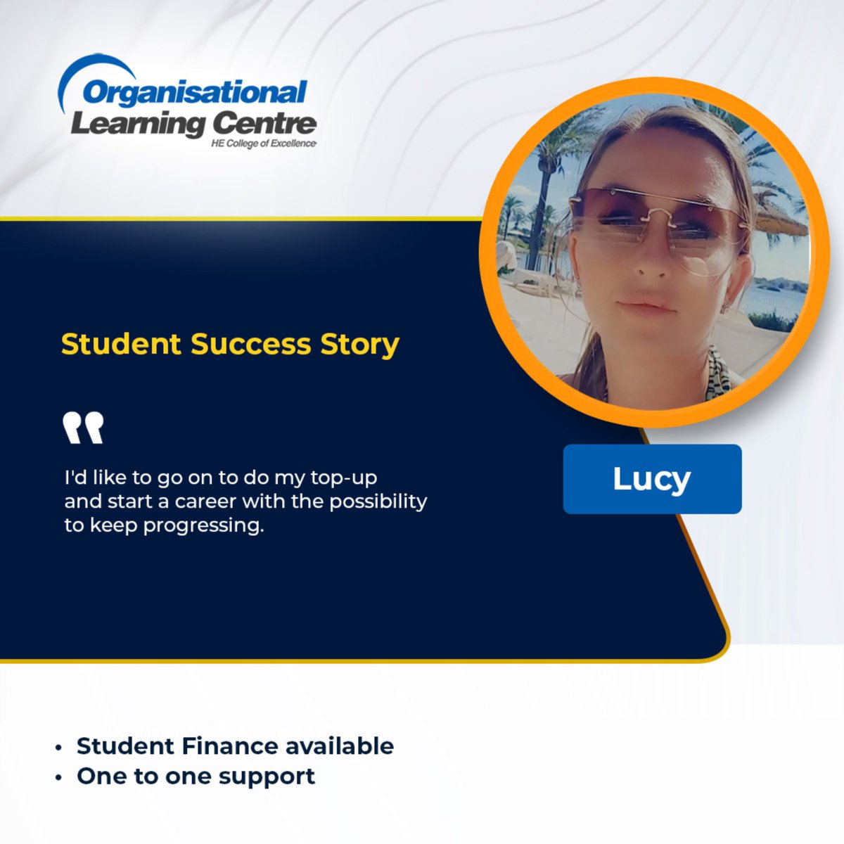 olceurope's tweet image. At OLC Europe, we’re proud to support students like Lucy who are taking confident steps toward a brighter future.

From day one to career success, OLC guides you every step of the way.

Visit our website to learn more about us.
olceurope.com

#LearningOpportunity