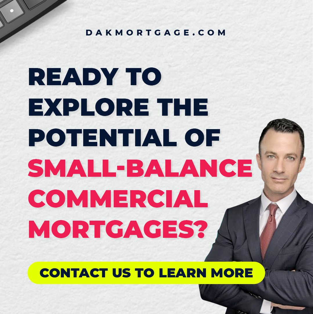 Looking for a commercial real estate loan of less than $5 million to purchase or refinance?  Welcome to the niche world of small-balance commercial lending.  Read our in-depth guide at:

davidakrebs.com/small-balance-…

#smallbalance #commercialloan #commercialmortgage #creativelending