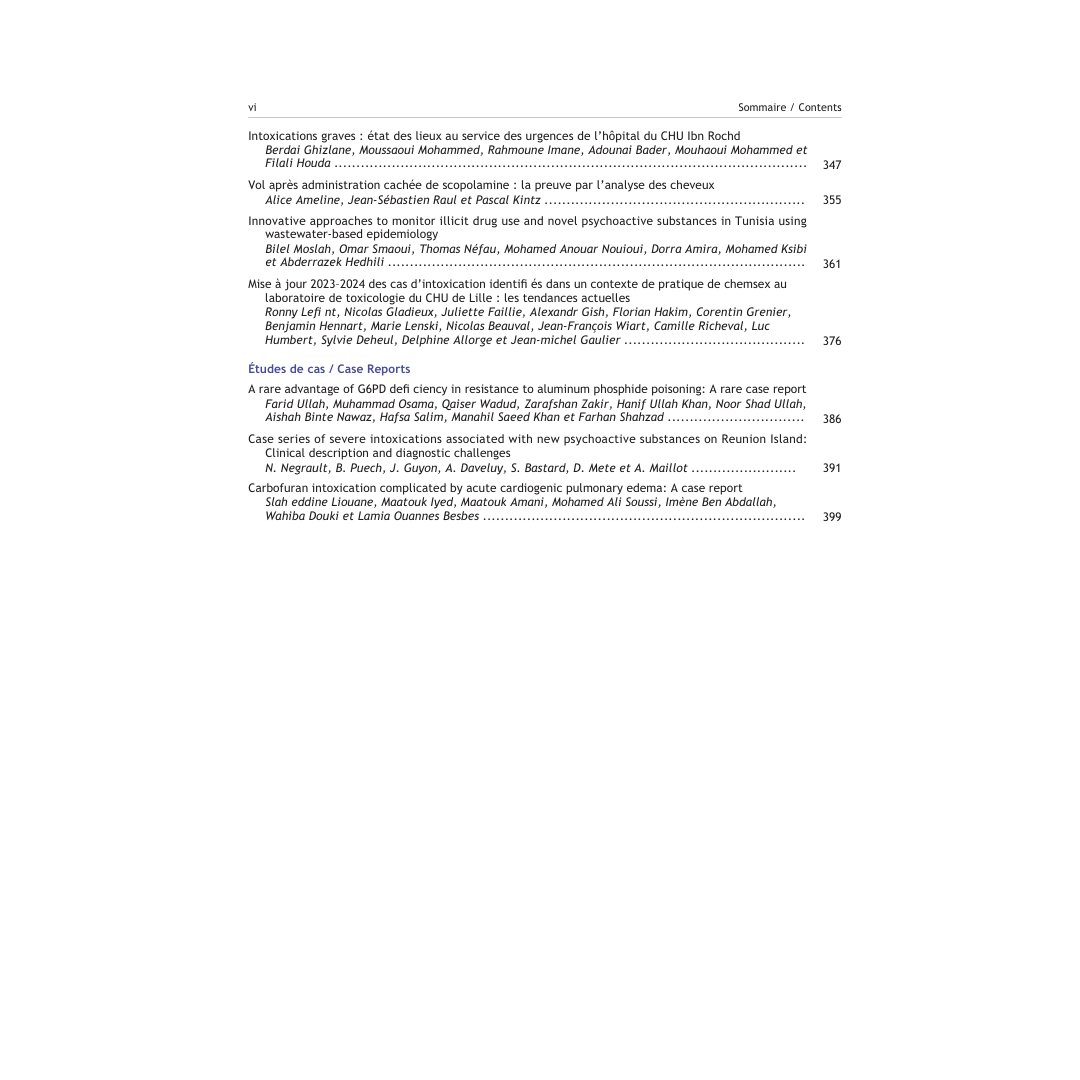 📬Le nouveau numéro de ToxAC dans vos boites aux lettres la première semaine de septembre

Au sommaire :
🔬 Analyse capillaire et scopolamine
⚠️ Réduction des risques et drogues
🏃 Dopage et responsabilités des sportifs

#toxicologie #dopage #rdr