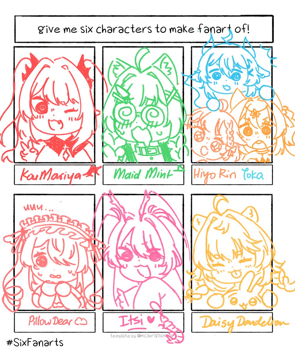 do you spot your oshi? 🤔

#mariyart #Fantography #TokaFrame #HiyoriStory #Rinopng #PillowDraw #PrawnAtelier #DrawDaLion