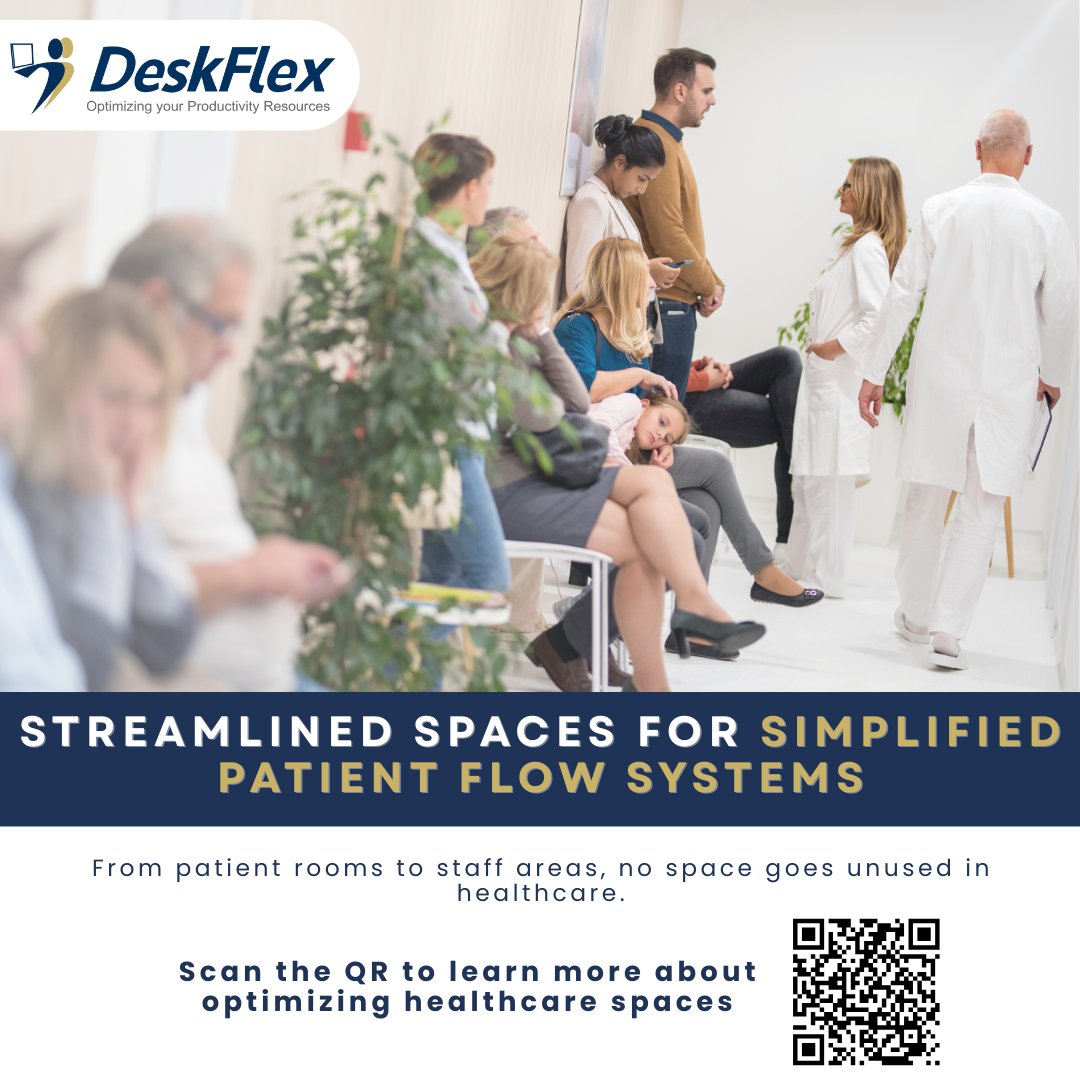 DeskFlex1's tweet image. In hospitals and clinics, every room and resource counts. Smart workspace management and room scheduling keep patient flow smooth, hygiene high, and care teams efficient. 🏥
🔗 deskflex.com/Industries/Hea…
#HealthcareManagement #SmartScheduling