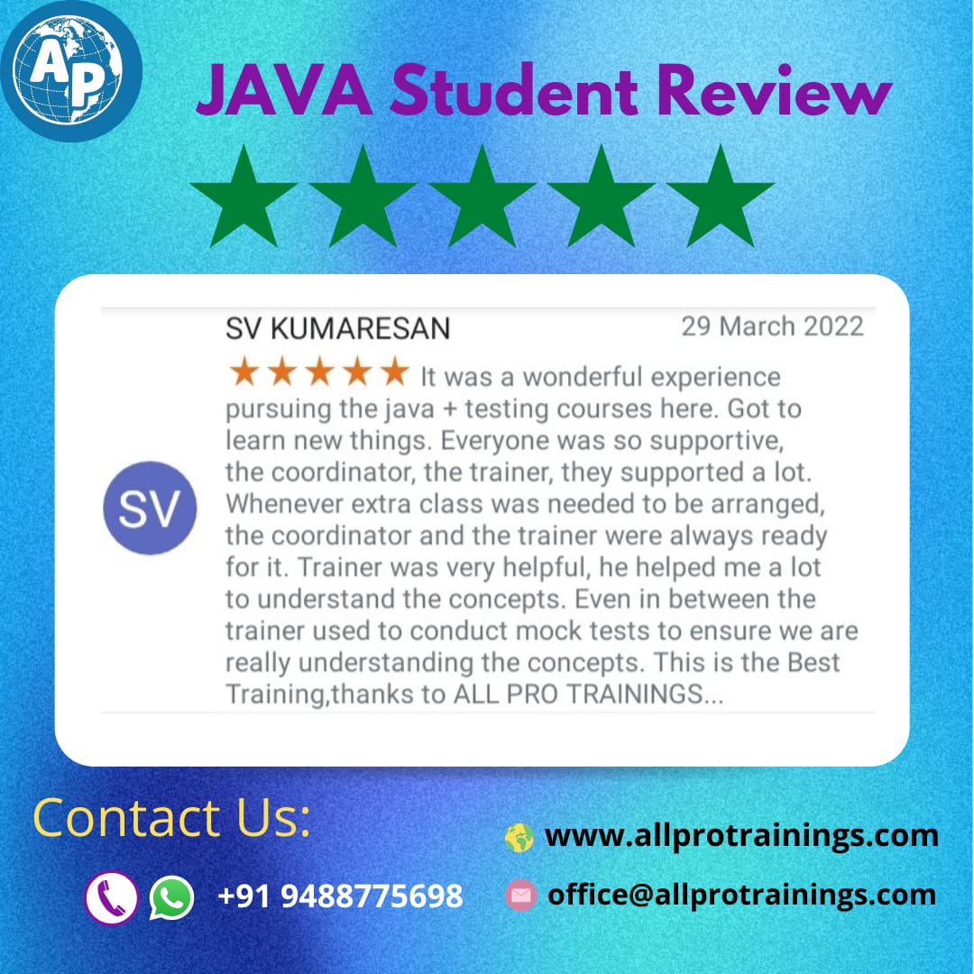 allprotrainings's tweet image. "🚀 Master Java Backend in 35 Hrs! 💡
⏰ 8:30-9:30 PM IST (Mon-Fri)
Live, hands-on training @ 50% off for beginners & pros.
DM: wa.me/919597875698
#JavaBackend #JavaDevelopment #SpringBoot #BackendDevelopment #APIdesign"