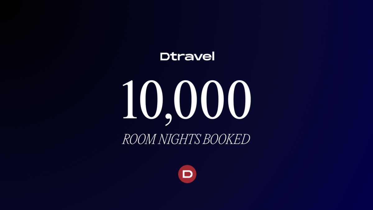 new milestone unlocked 🔓

over 10K nights booked through direct websites powered by Dtravel 😎

proud to see crypto adoption growing in more travel experiences ✈️