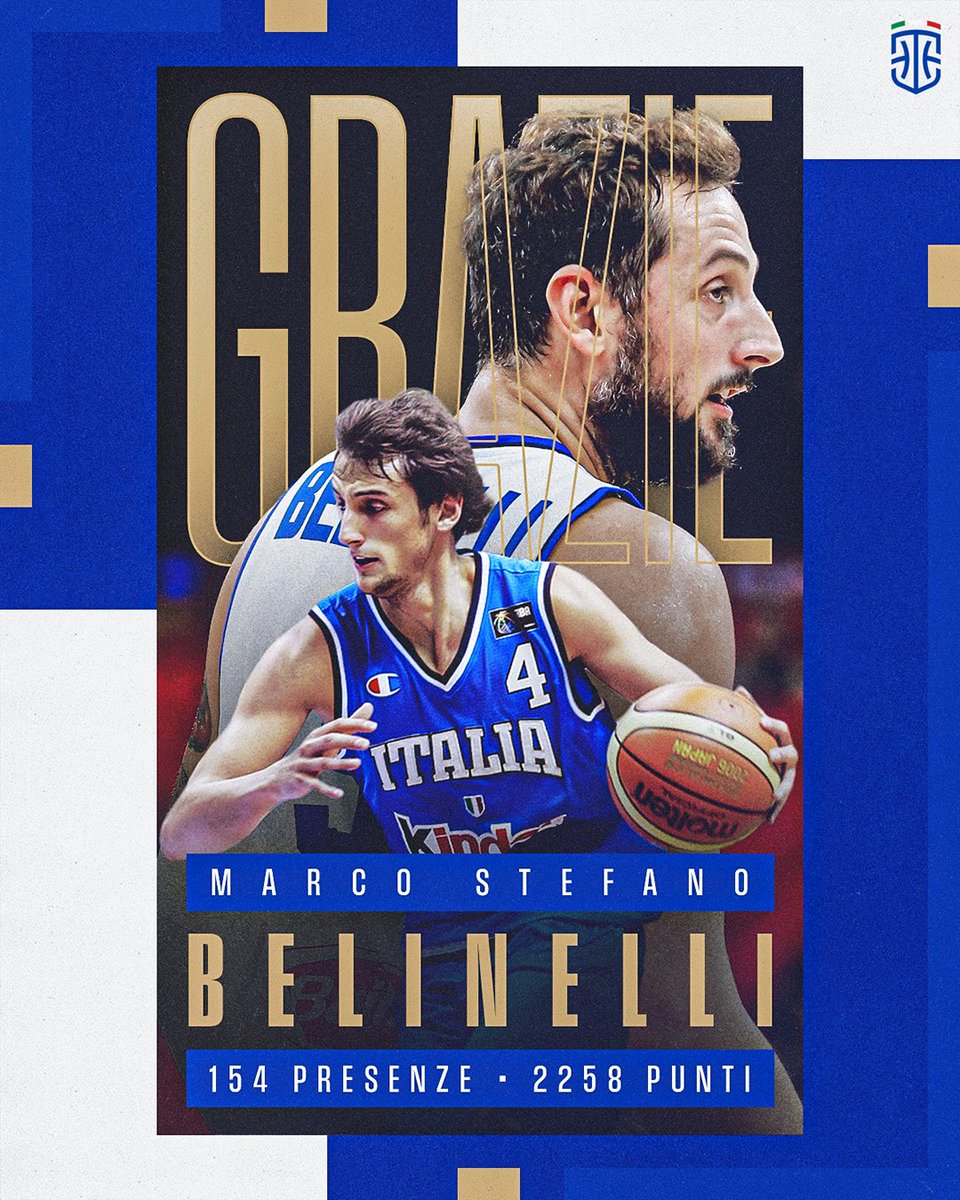𝗨𝗻𝗶𝗰𝗼 italiano ad aver vinto un Titolo NBA. 
𝗨𝗻𝗶𝗰𝗼 italiano ad aver vinto l'NBA Three Point Contest.

3 Scudetti, 1 Eurocup, 4 Supercoppe, 1 Coppa Italia.
In Azzurro, 2258 punti e 154 presenze.

Solo con i numeri non si racconta una carriera 𝘂𝗻𝗶𝗰𝗮 come la tua.
