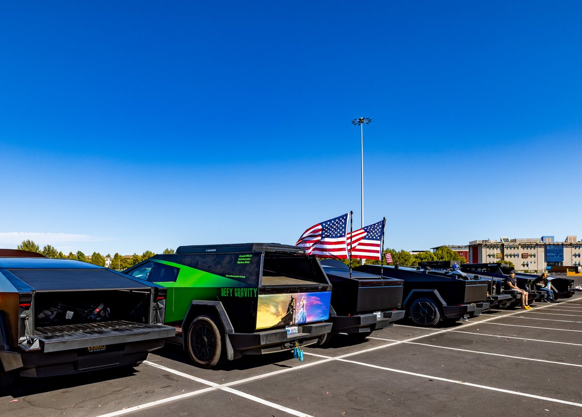 Josh “Pappy” Hazel (@jehazel75) on Twitter photo Tail Light Tuesday! Posting a <a href="/Tesla/">Tesla</a> tail light every hour from our recent trip to California for the <a href="/theXtakeover/">X Takeover</a>. Hanging out at the light show prep.
<a href="/chattybird0306/">Amanda Hazel</a> <a href="/cybertruck/">Cybertruck</a> <a href="/utensiles/">UTENSILE</a> Tail Light Tuesday! Posting a <a href="/Tesla/">Tesla</a> tail light every hour from our recent trip to California for the <a href="/theXtakeover/">X Takeover</a>. Hanging out at the light show prep.
<a href="/chattybird0306/">Amanda Hazel</a> <a href="/cybertruck/">Cybertruck</a> <a href="/utensiles/">UTENSILE</a>