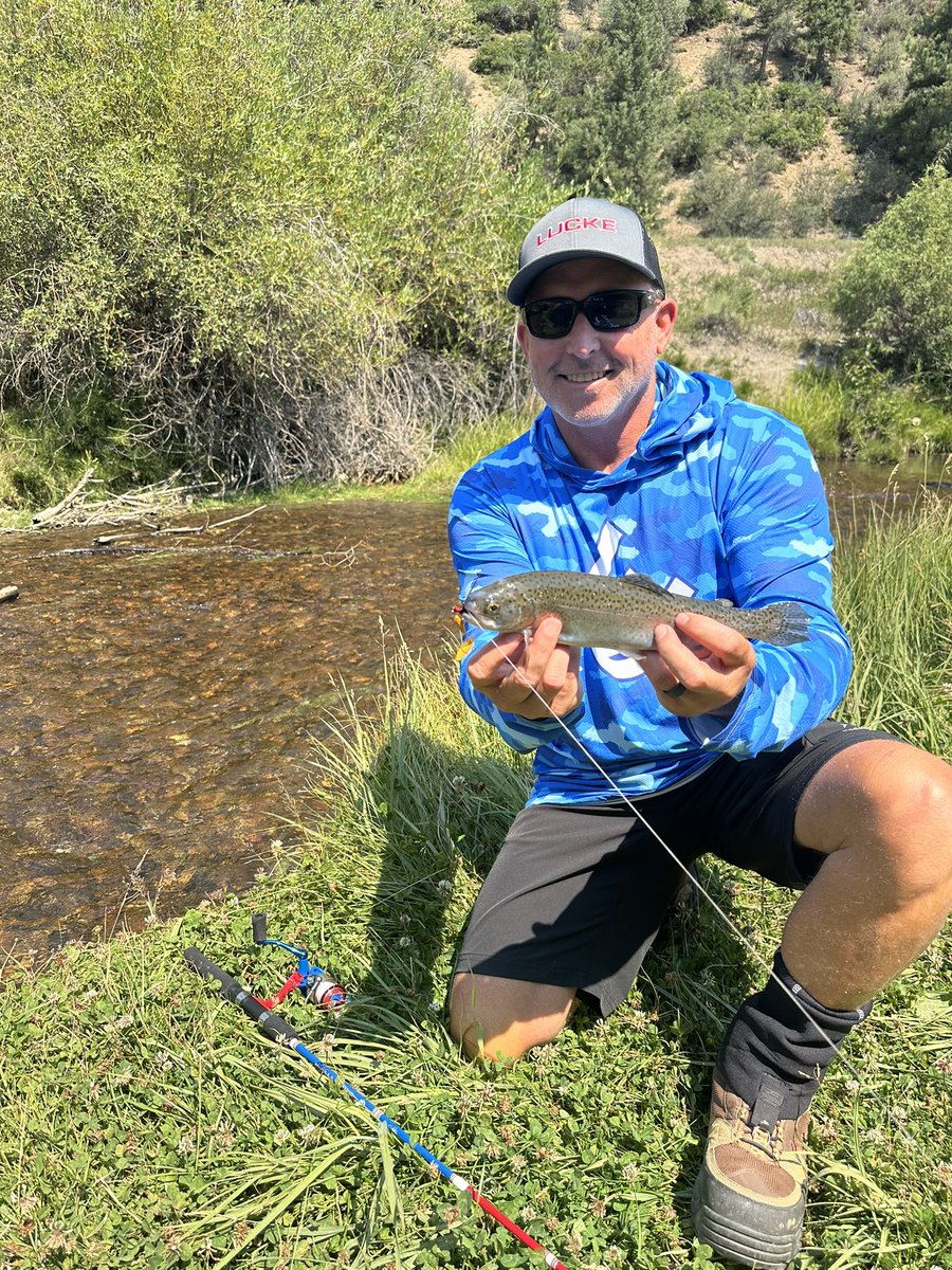 🎣 Fishing Lucke™ – Red River, NM Report

The Firestorm Dinner Spinner lit up the Red this week. Cool mountain mornings rolled into afternoon rains, but the bite never slowed down. The river was busy with anglers, yet the fish were cooperative all day long.

Technique was key: