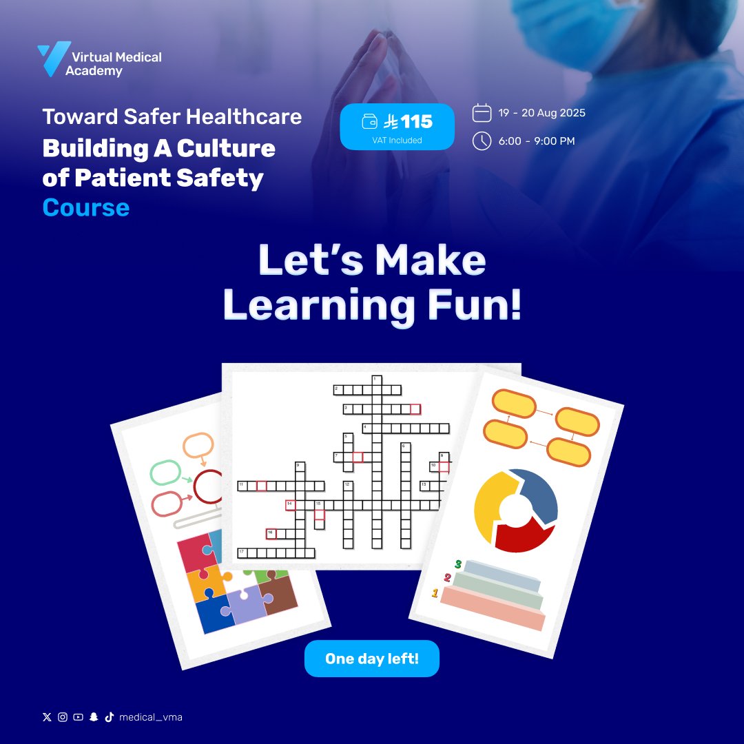 أقل من 24 ساعة على الانطلاق!

دورة تفاعلية لبناء ثقافة سلامة المرضى وتعزيز الممارسات الصحية الآمنة مع د.يمنى عمرو

الأساسيات، المفاهيم، مهارات التواصل والعمل الجماعي، وأخيرًا التوثيق

انضم إلينا الآن قبل فوات الأوان لتجربة تعلم مفيدة وممتعة
bit.ly/4kSbORi