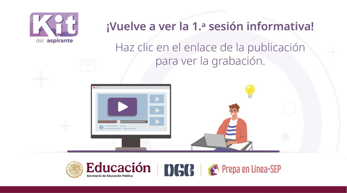 No lograste ver la sesión en vivo, ¡no te preocupes! 🤗
Te compartimos el enlace de la grabación para verla en diferido. 👉 youtube.com/live/X-b1b3Ae7…

Si necesitas más información, visita y consulta los recursos del #KitDelAspirante