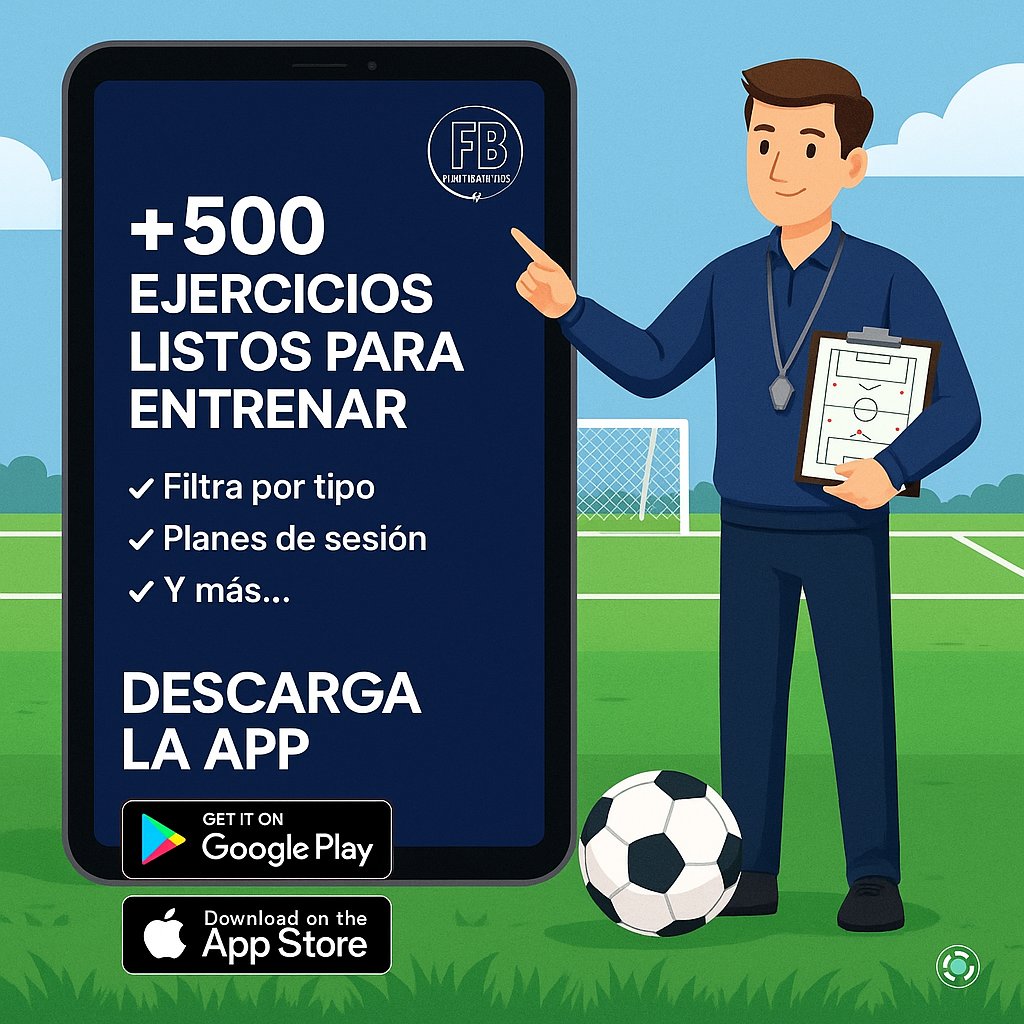 ⚽ Fútbol Base Total es tu app para entrenadores
✅ +500 ejercicios organizados por tipo y edad
✅ Sesiones completas y filtros avanzados
📲 Descárgala aquí:
Android: play.google.com/store/apps/det…
iPhone: apps.apple.com/us/app/f%C3%BA…