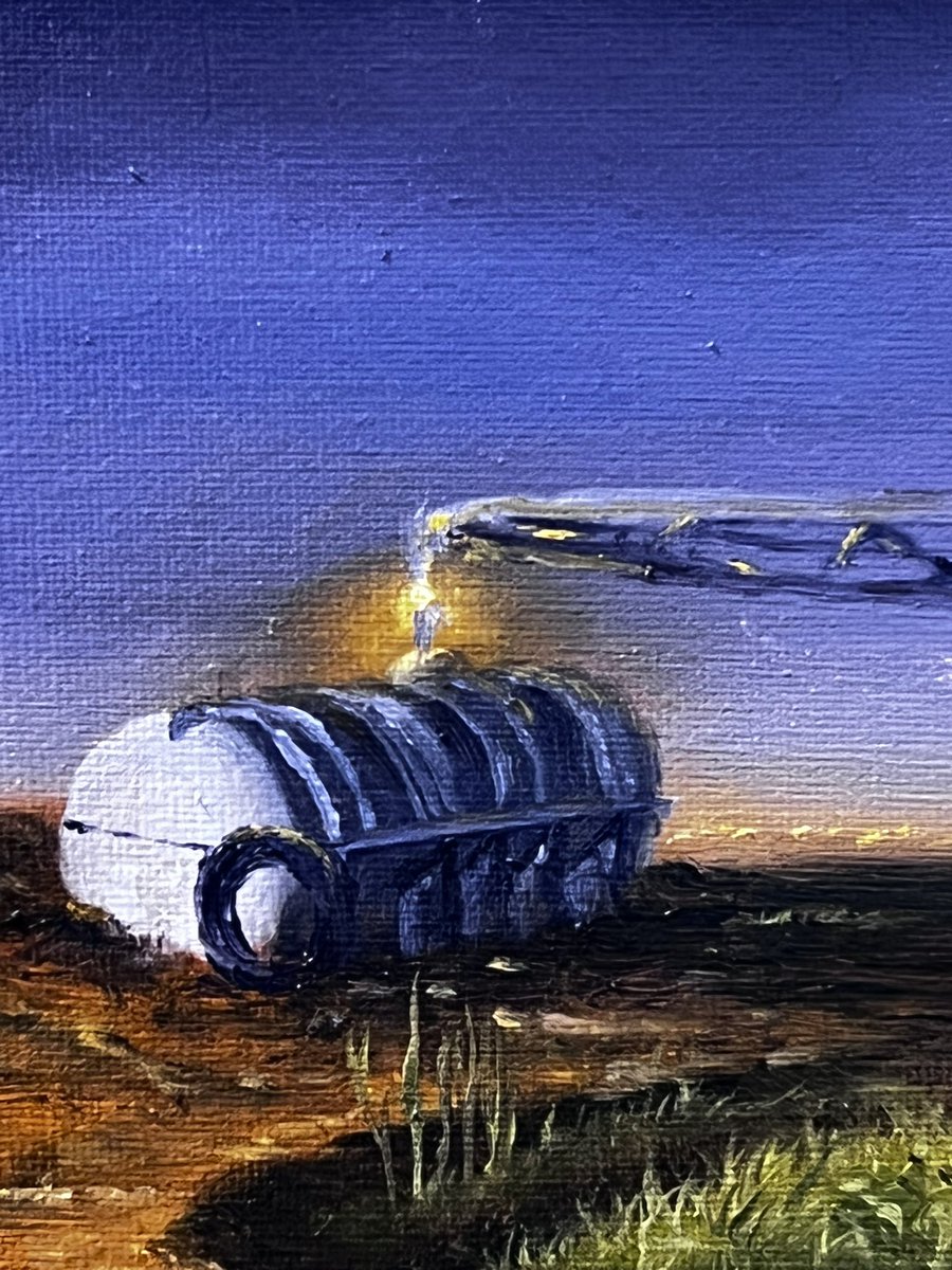 رسمت منظر من مزرعتنا لايڤ 🤍

- زيتية على بانل ، تكنيك رطب على رطب .