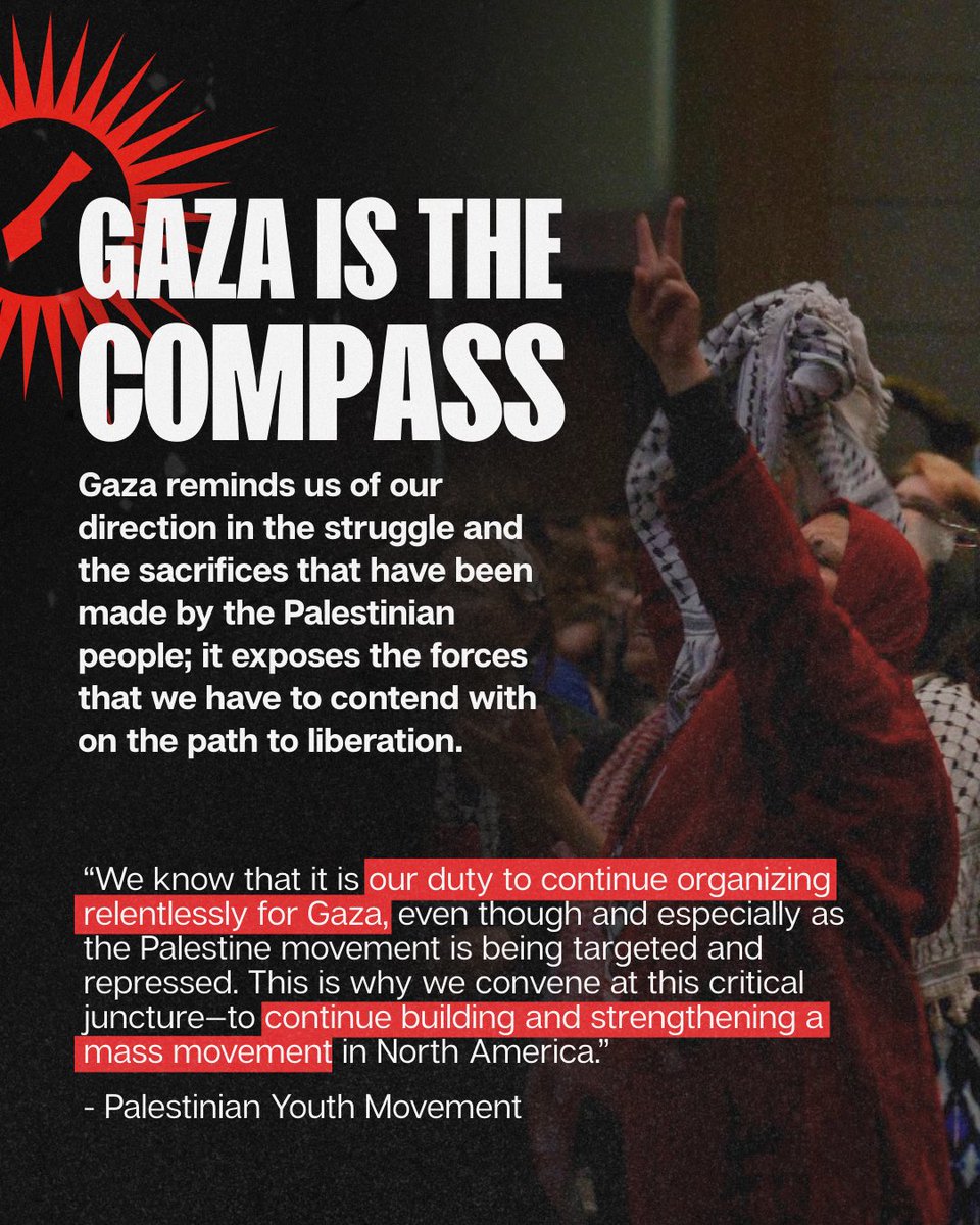 palyouthmvmt's tweet photo. From August 29th to 31st, over 3,000 people will convene at the People’s Conference for Palestine in Detroit, Michigan, to prepare for the next phase of struggle. 

We will be joined by speakers like Abubakr Abed, Dr. Ghassan Abu Sitteh, congresswoman Rashida Tlaib, UFC fighter Belal Muhammad, and many more. 

Gaza reminds us of our direction in the struggle and the sacrifices that have been made by the Palestinian people; it exposes the forces that we have to contend with on the path to liberation.

We know that it is our duty to continue organizing relentlessly for Gaza, even though and especially as the Palestine movement is being targeted and repressed. This is why we convene at this critical juncture—to continue building and strengthening a mass movement in North America.

🔗 REGISTER NOW: https://t.co/T7AVgIkiqC