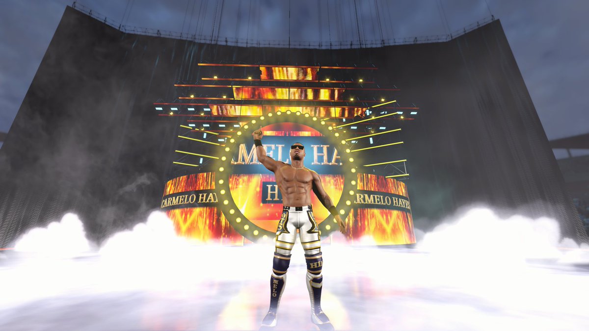 SniperBMT2K's tweet photo. I’m loving this stage design so far #WWE2K25 https://t.co/wL9KnPUmYd