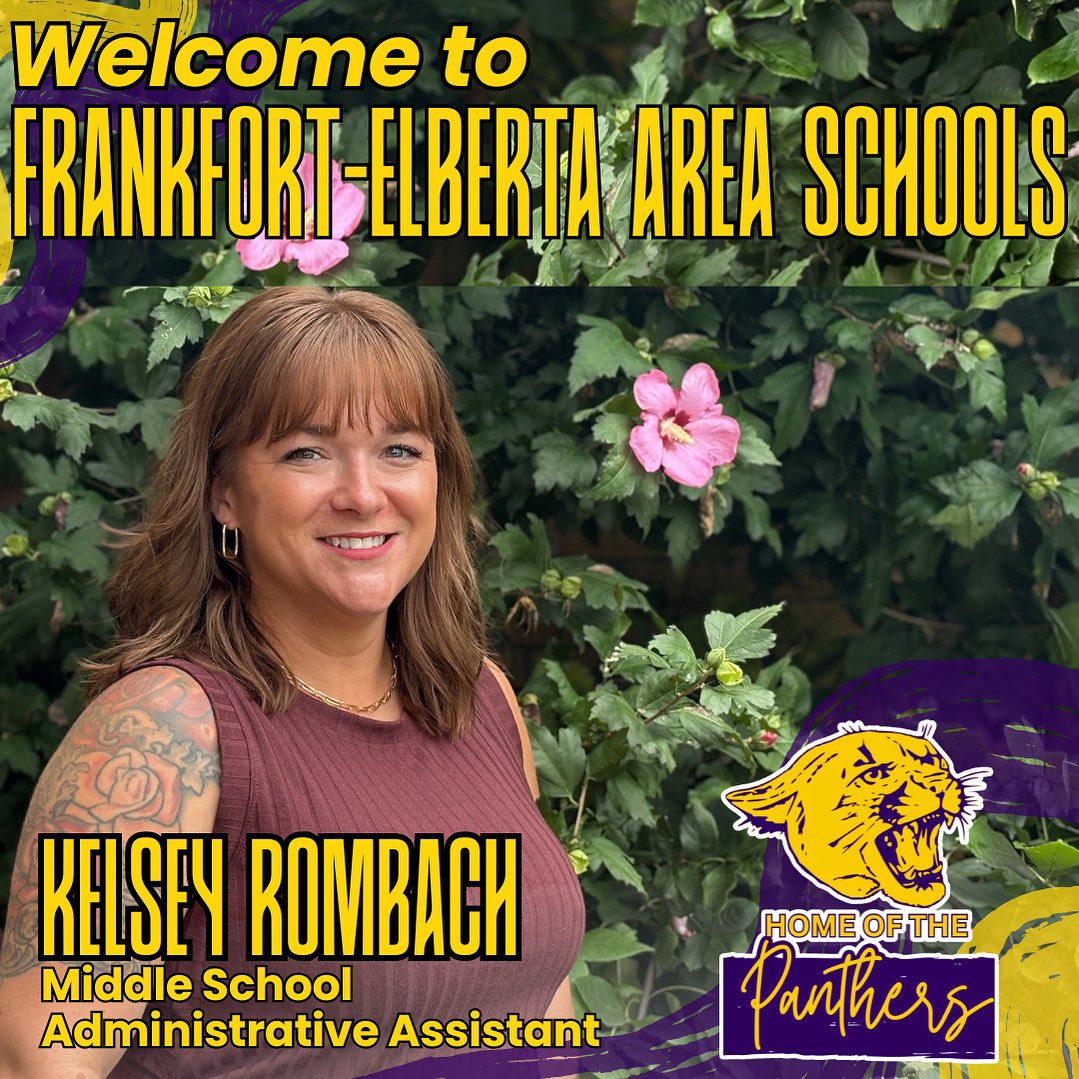 Welcome to our newest staff member, Kelsey Rombach!  She will be joining our team as the new Middle School Administratve Assistant!

We are so glad she is a part of our Panther Staff!