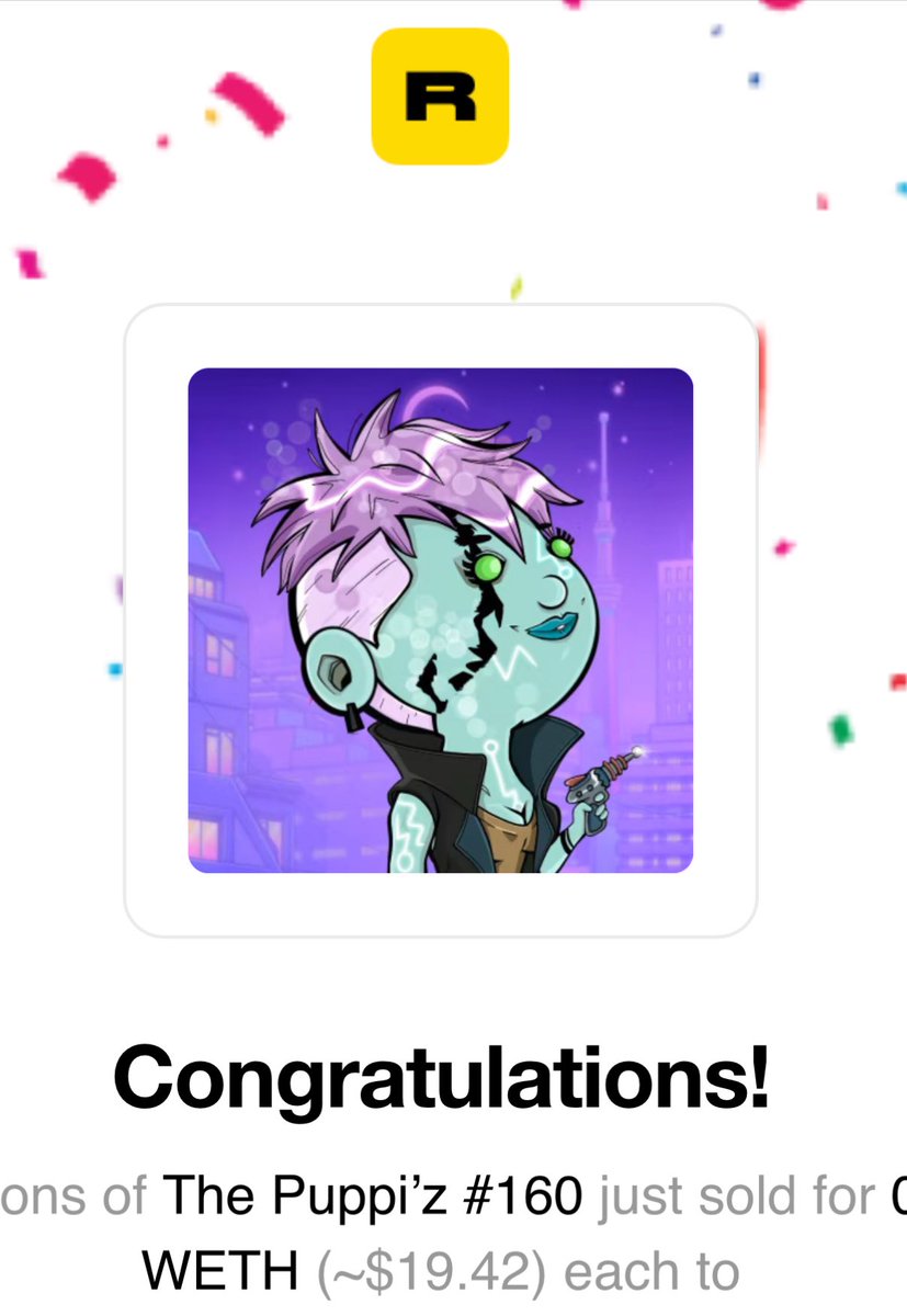 The Puppi’z🌈NFT.NYC25 (@the_puppiz) on Twitter photo SOLD 🔥🔥🔥
A heartfelt thanks to you <a href="/Fluffworlds/">Fluffworlds: Crypto Fluffys |💎💜| $LILSAM</a> who are an angel to my Puppi’z 😍😍😍
#NFT #NFTCommunity #NFTcollector SOLD 🔥🔥🔥
A heartfelt thanks to you <a href="/Fluffworlds/">Fluffworlds: Crypto Fluffys |💎💜| $LILSAM</a> who are an angel to my Puppi’z 😍😍😍
#NFT #NFTCommunity #NFTcollector