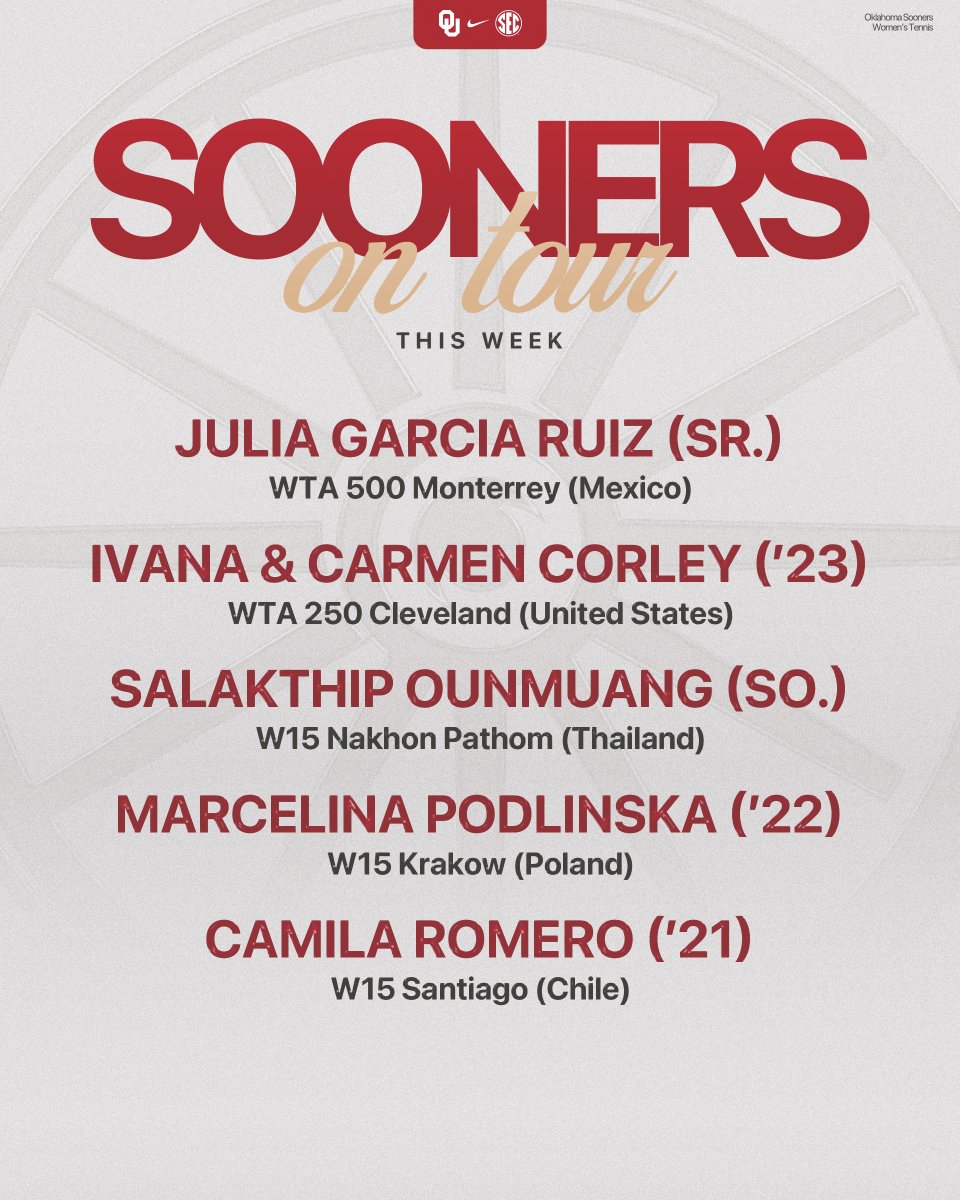 This week’s lineup on tour ⬇️