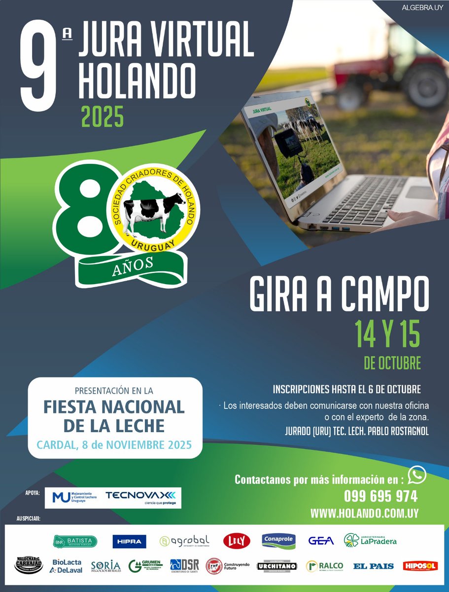 ATENCIÓN SOCIOS

Llega la 9a edición de la JURA VIRTUAL en el año en que la institución celebra sus  80 años.

Compartimos el afiche con la información más importante para participar.

Categorías:
1 parto.
2 partos.
3 y 4 partos.
5 o más partos.

Inscripciones abiertas!