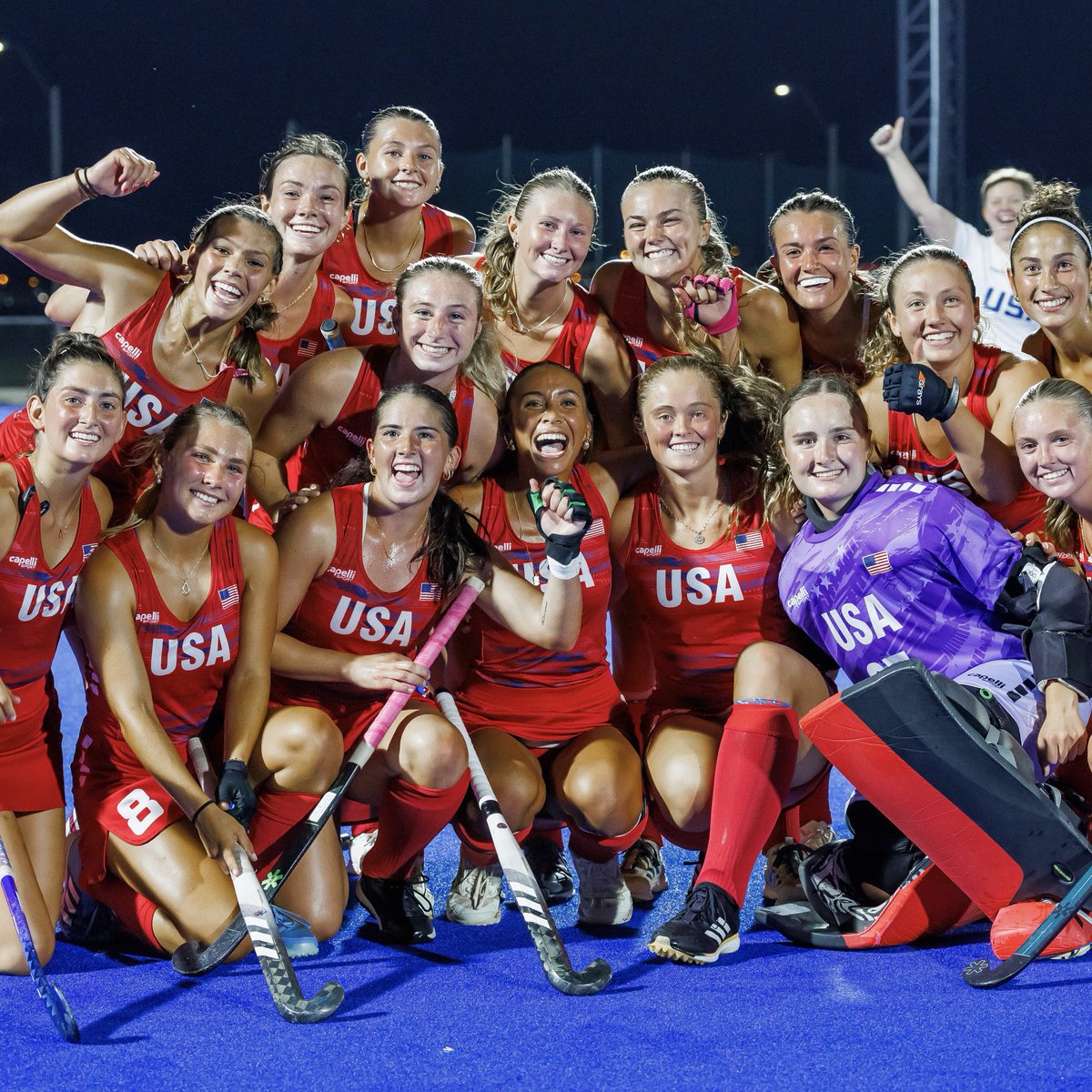 Onto the finals! 🇺🇸

Cheering on Maci, Alyssa and <a href="/USAFieldHockey/">USA Field Hockey</a> as they take on Argentina in the Junior Pan Am Games final tomorrow at 6:45 p.m. 

📸: <a href="/USAFieldHockey/">USA Field Hockey</a> 

#BestofTheBest