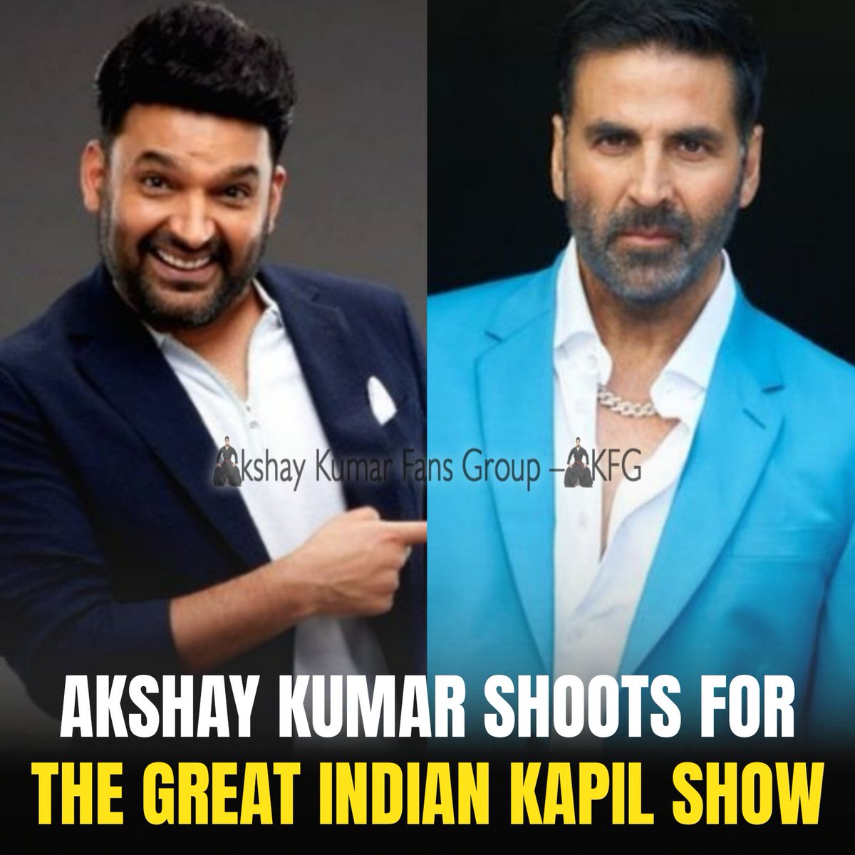#AkshayKumar𓃵 shot for a special episode of The Great Indian Kapil Show with a visually impaired audience on August 13.

The episode is expected to stream on Netflix on September 13, 2025!