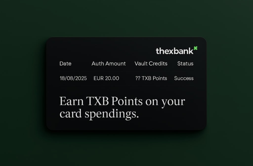 the_xbank's tweet image. Every payment pays back.

Now earn TXB Points on each transaction. 💳