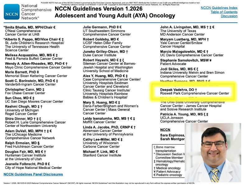 Gut Onc Lab (@thegutonclab) on Twitter photo Congratulations to our very own <a href="/Deebacca/">Deepak Vadehra</a> for representing his institution <a href="/RoswellPark/">Roswell Park</a> on the <a href="/NCCN/">National Comprehensive Cancer Network (NCCN)</a> AYA Oncology Guideline. So proud to have you on the team. Congratulations to the panel and Dr Vadehra on this important and timely work! 👏 <a href="/TimothyJBrownMD/">Tim Brown, MD MSCE</a> <a href="/GIMedOnc/">Nicholas Hornstein</a> <a href="/UGrewalMD/">Udhayvir Grewal</a> Congratulations to our very own <a href="/Deebacca/">Deepak Vadehra</a> for representing his institution <a href="/RoswellPark/">Roswell Park</a> on the <a href="/NCCN/">National Comprehensive Cancer Network (NCCN)</a> AYA Oncology Guideline. So proud to have you on the team. Congratulations to the panel and Dr Vadehra on this important and timely work! 👏 <a href="/TimothyJBrownMD/">Tim Brown, MD MSCE</a> <a href="/GIMedOnc/">Nicholas Hornstein</a> <a href="/UGrewalMD/">Udhayvir Grewal</a>
