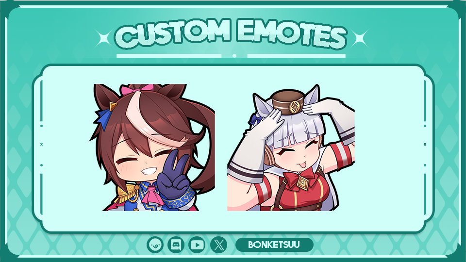 🤍Thank you for your commission!❤️

  my commission is still available, DM me for order! on my VGEN : vgen.co/Bonketsuu 

#emotes #art #commissions #commissionsopen #illustration #ArtistsOnTwitter #VGen #VGenComm #umamusume #goldship #TokaiTeio