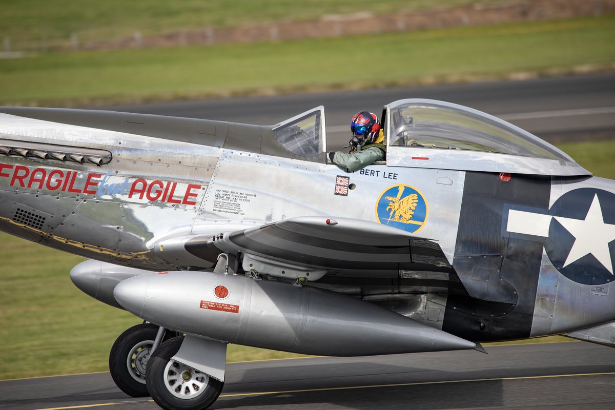 The second P-51 Mustang landing at Prestwick 'Fragile but Agile