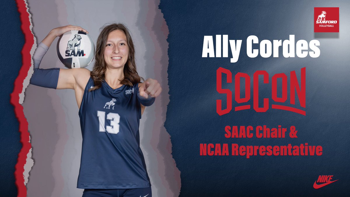 Samford Volleyball (@samfordvb) on Twitter photo Congrats to <a href="/allyc_4/">Ally Cordes</a> for being named the SoCon's SAAC Chair and NCAA Representative!
๐ฐtinyurl.com/3fxbvst2
#BeABetterBulldog | #AllForSAMford Congrats to <a href="/allyc_4/">Ally Cordes</a> for being named the SoCon's SAAC Chair and NCAA Representative!
๐ฐtinyurl.com/3fxbvst2
#BeABetterBulldog | #AllForSAMford