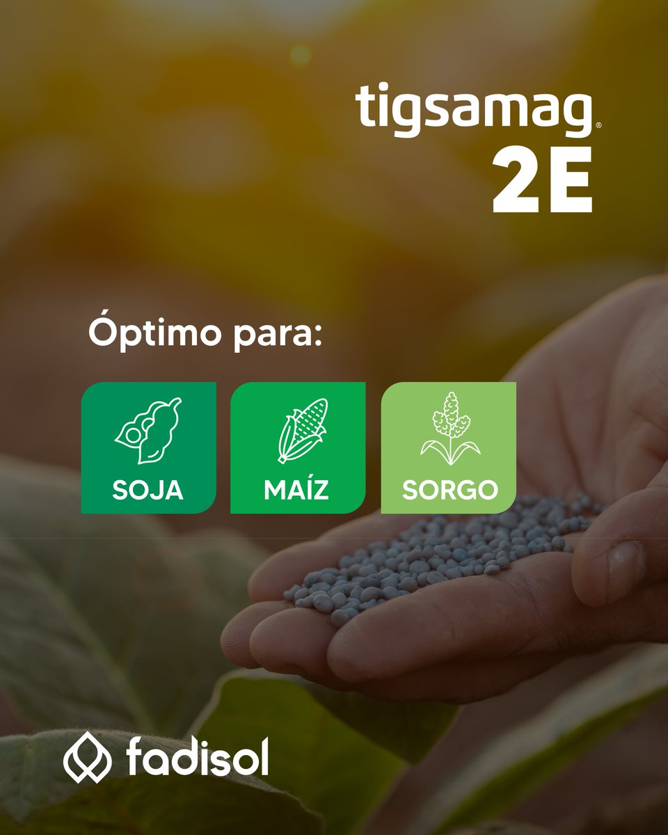 Tigsamag 2E es un fertilizante granulado pensado para equilibrar tu suelo y potenciar el crecimiento desde la raíz.

 Aplicación eficiente. Alta disponibilidad. Nutrición completa. 👊

¿Querés saber más sobre como potenciar tus cultivos?
Hablemos.
📲 095 67 60 74 | 📞 4576 2283