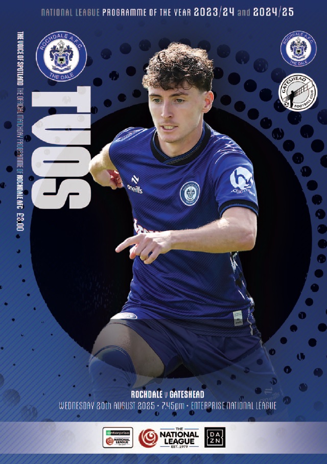 daleprogramme (@daleprogramme) on Twitter photo Front cover of #TVOS, featuring <a href="/LiamHumbles/">Liam Humbles</a>, for Wednesday's <a href="/NL_Enterprise/">Enterprise National League</a> game between <a href="/officiallydale/">Rochdale AFC</a> and <a href="/GatesheadFC/">Gateshead FC</a> Front cover of #TVOS, featuring <a href="/LiamHumbles/">Liam Humbles</a>, for Wednesday's <a href="/NL_Enterprise/">Enterprise National League</a> game between <a href="/officiallydale/">Rochdale AFC</a> and <a href="/GatesheadFC/">Gateshead FC</a>