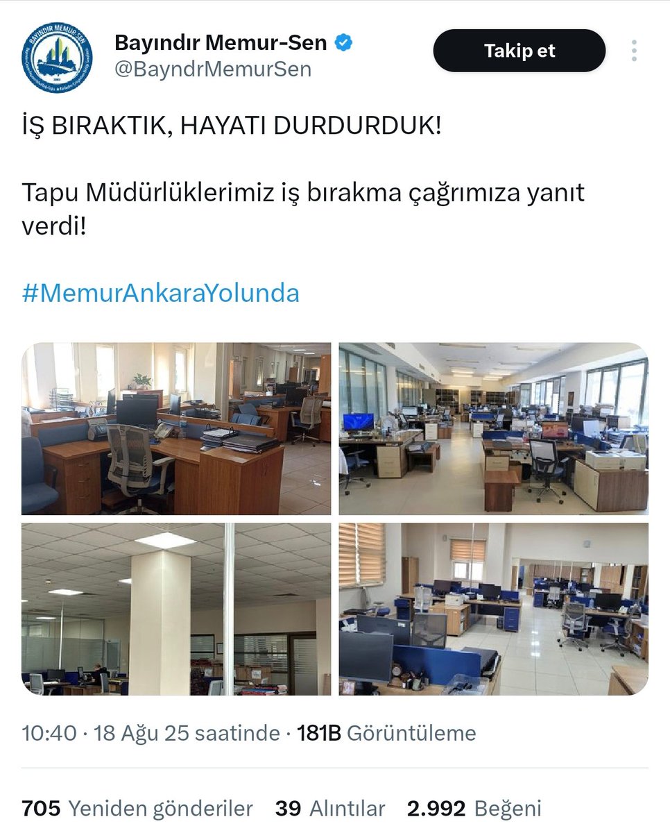 Bu gün hayat durmadı; 

* Kamu işçileri tarafından savunma sanayiinde milyonlarca dolarlık üretim gerçekleştirildi; yerli silah, araç ve teknolojik sistemler üretildi.  
* Kamu işçileri tarafından tonlarca kömür çıkarıldı.  
* 1 milyon 81 bin 403 megavatsaat elektrik üretildi;