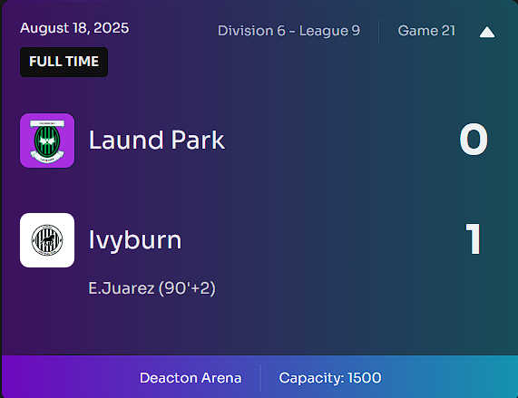 IvyburnFC's tweet photo. WHAT A NIGHT!!! π₯ A 92nd-minute winner gives us a victory over league champions Laund Park (big congrats on 1st ππ).
One game left β promotion is in our hands!!! π€π€ LETβS FINISH STRONG!!! β½
#IvyburnFC #PromotionPush https://t.co/W988KlEW05