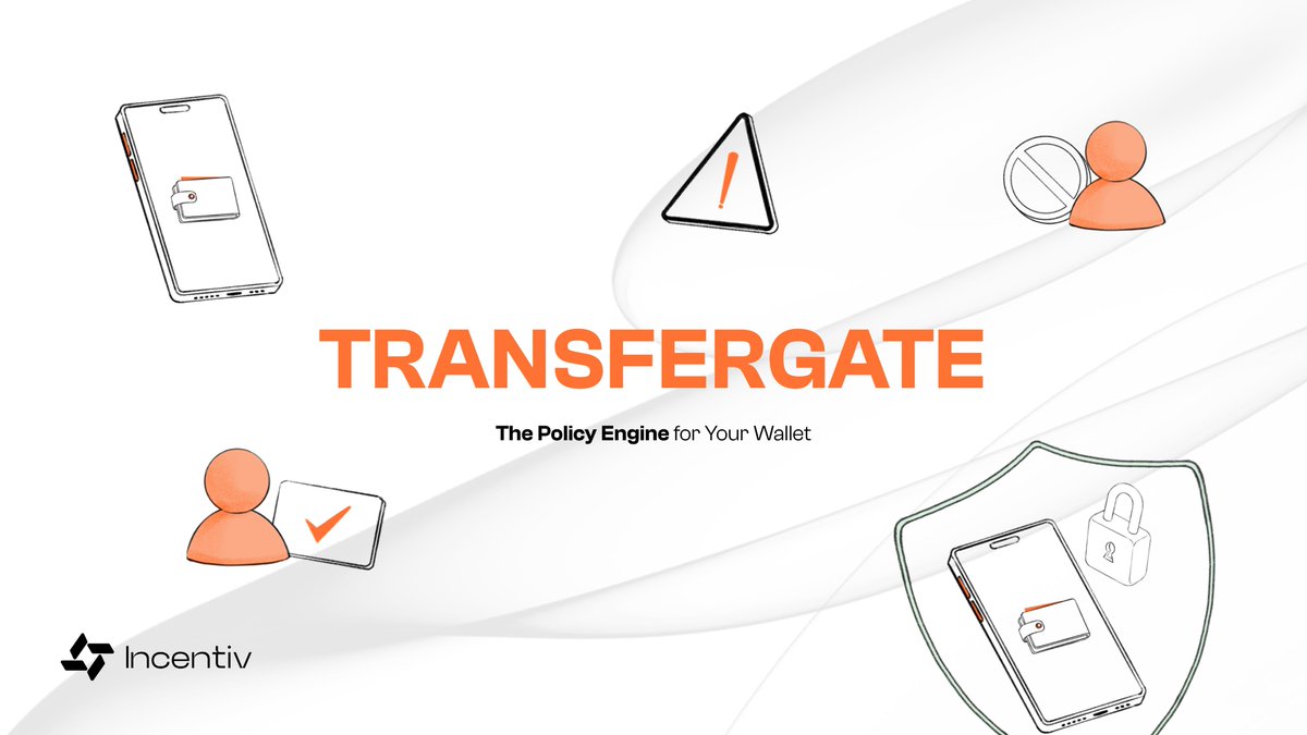 In most wallets, fraud prevention starts after the damage is done.

With TransferGate, it starts before.

A programmable rule engine that enforces your transaction policies in real time, and a spotlight feature of Incentiv’s Testnet V2.

Here’s why it changes everything 🧵