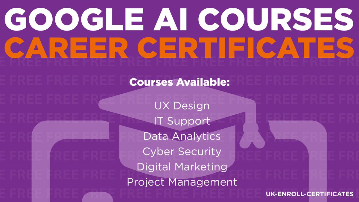 Looking to boost your #AI and #MachineLearning skills?

Google is offering free online courses &amp; certificates in AI, #DataAnalytics, and more! A great opportunity for data professionals and aspiring tech talent.

📚 Enrol here👇️ 
purplefrogsystems.com/machine-learni…

#GoogleAI #DataCareers