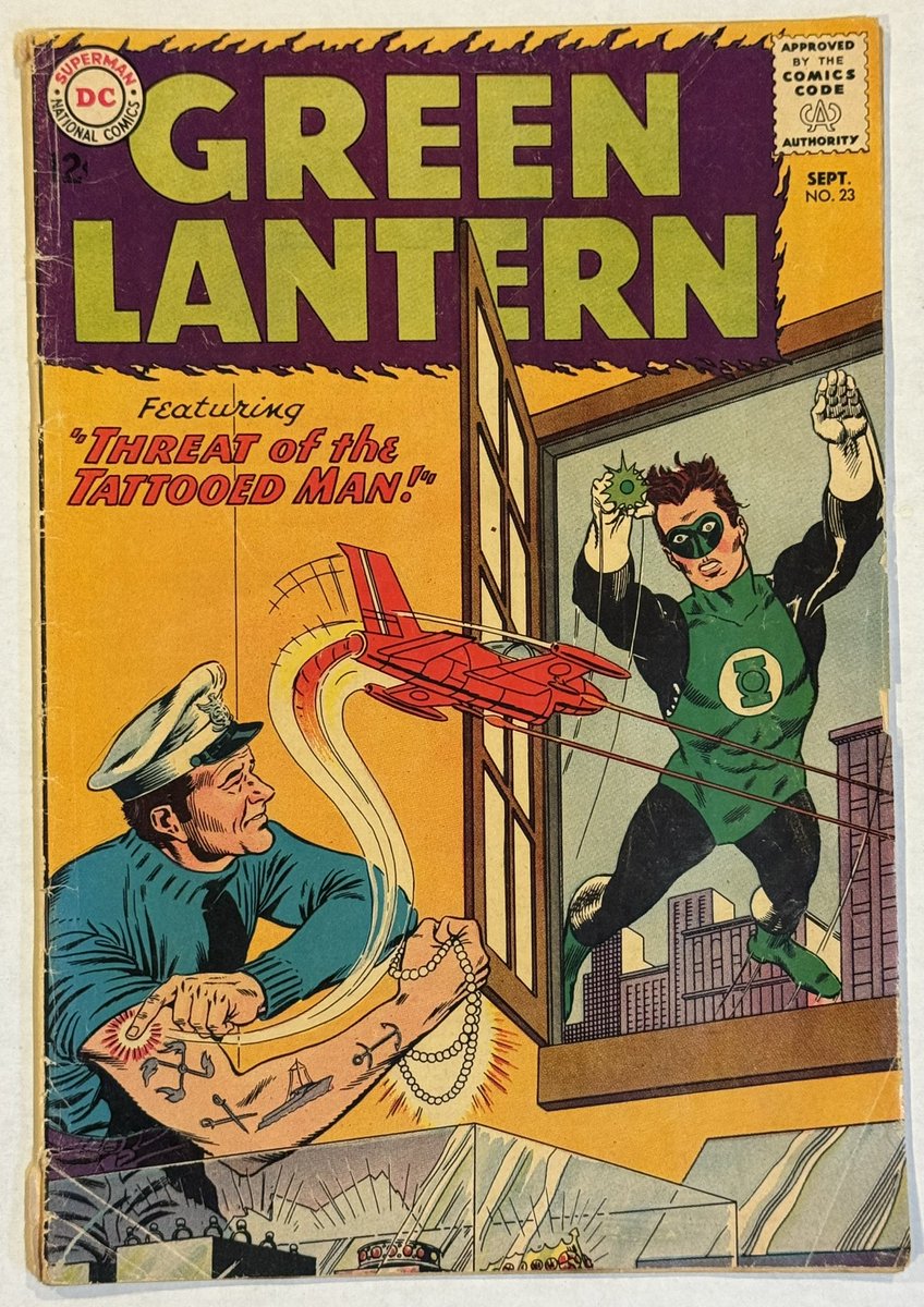 Green Lantern #23 (1963)
1st appearance of the Tattooed Man!