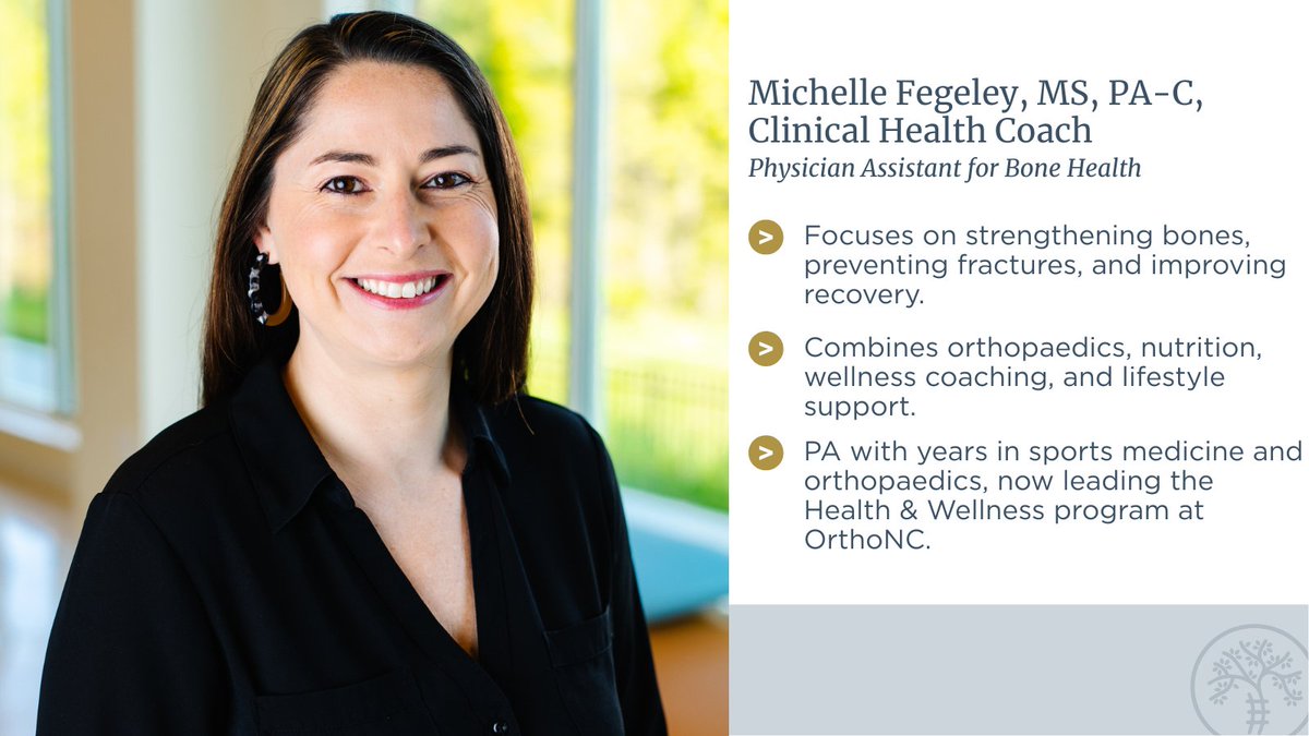 Meet Michelle Fegeley

As OrthoNC’s Director of Health &amp; Wellness, Michelle specializes in helping patients strengthen and protect their bones. With years of experience, her goal is to help patients improve bone density, prevent fractures, and prepare for stronger recoveries.